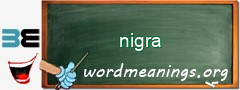 WordMeaning blackboard for nigra